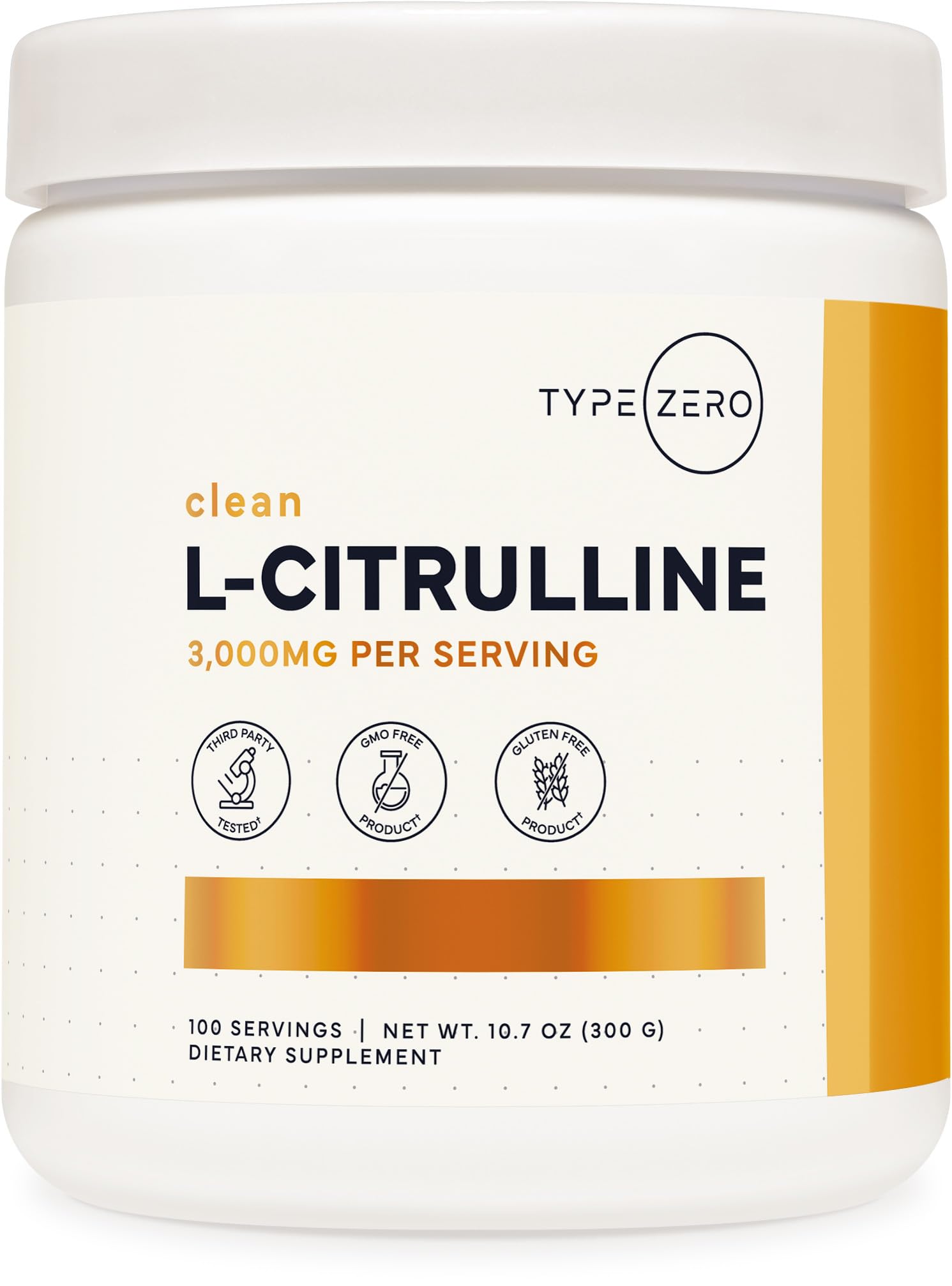 Type Zero L-Citrulline Powder 3000mg front view packaging