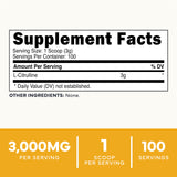 Type Zero L-Citrulline Powder 3000mg side view with serving scoop