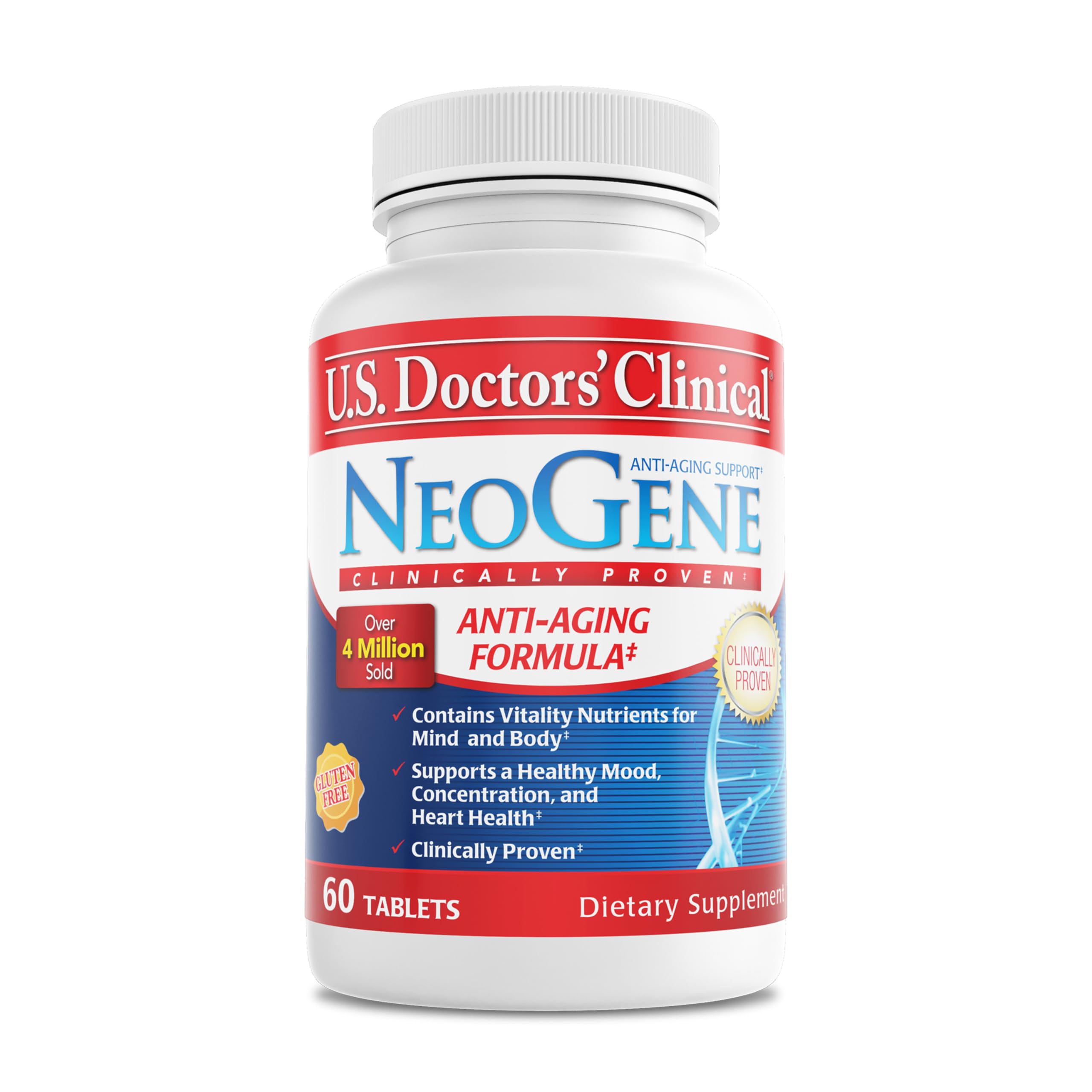 U.S.DOCTORS'CLINICAL NeoGene supplement bottle front view
