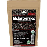 U.S. Wellness Naturals Organic Dried Elderberries 454g front view