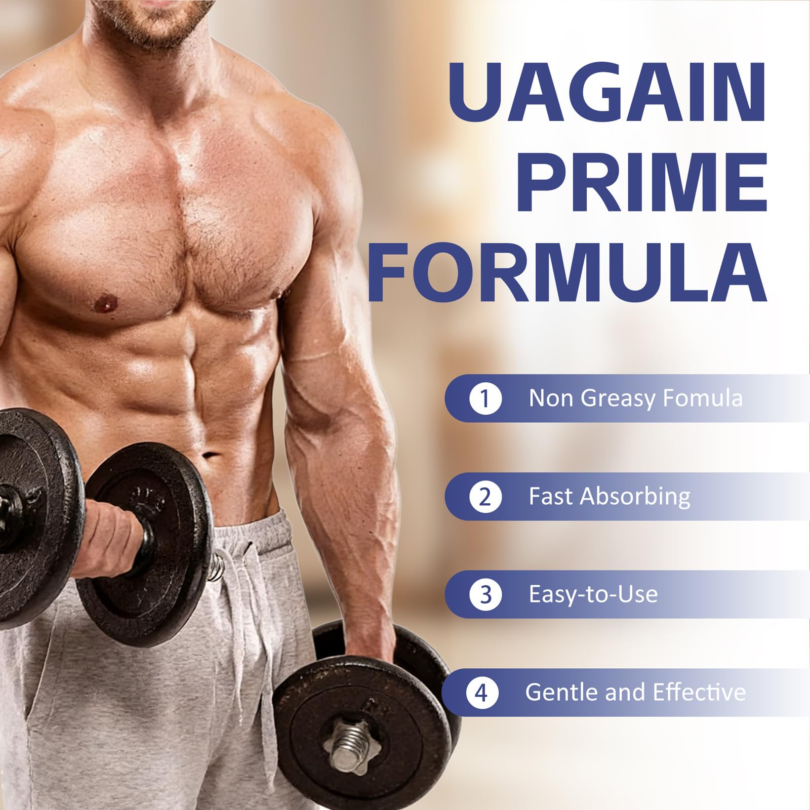 Uagain Repair Complex Capsules for Men lifestyle scene with a glass of water