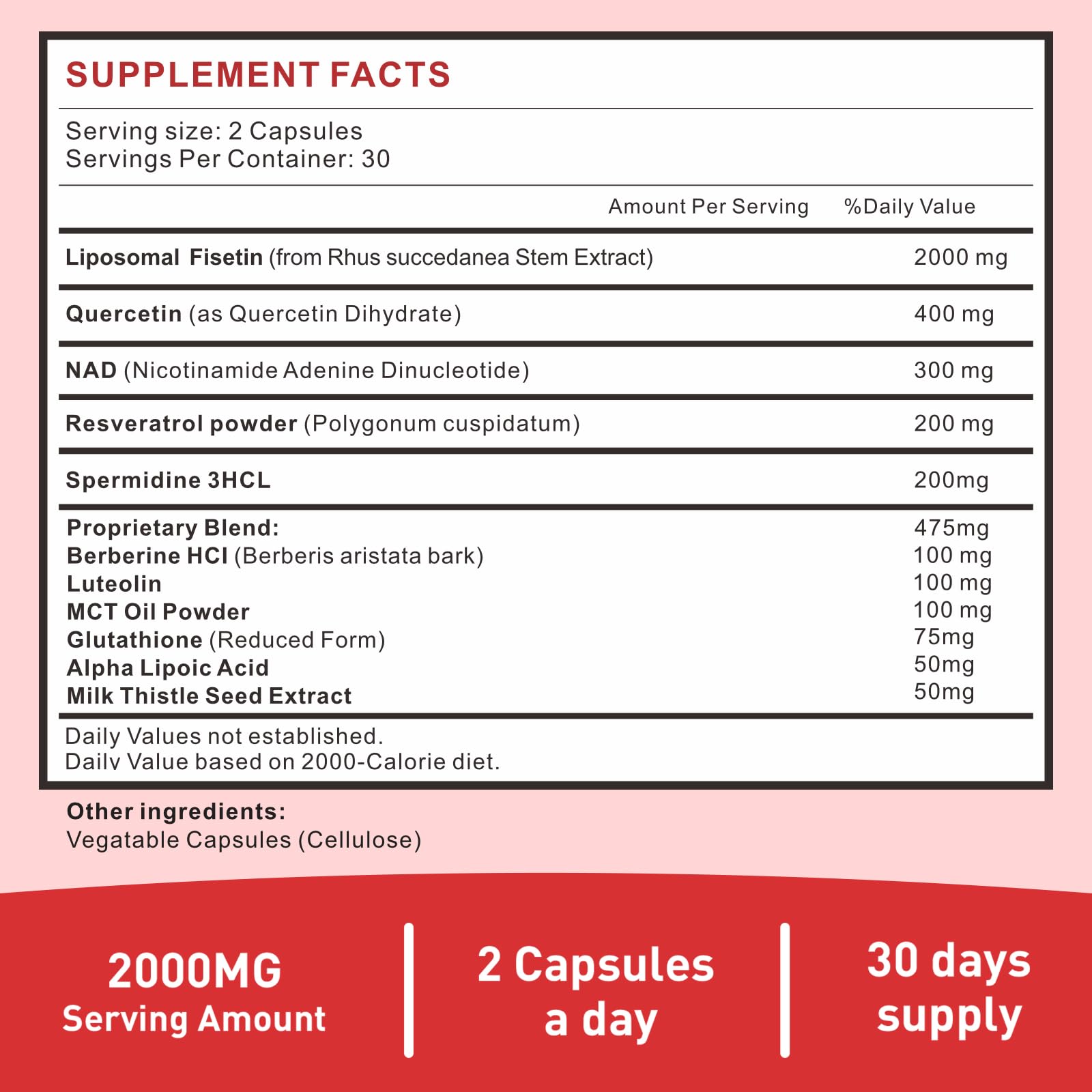 Uarcool Fisetin Supplement capsules close-up