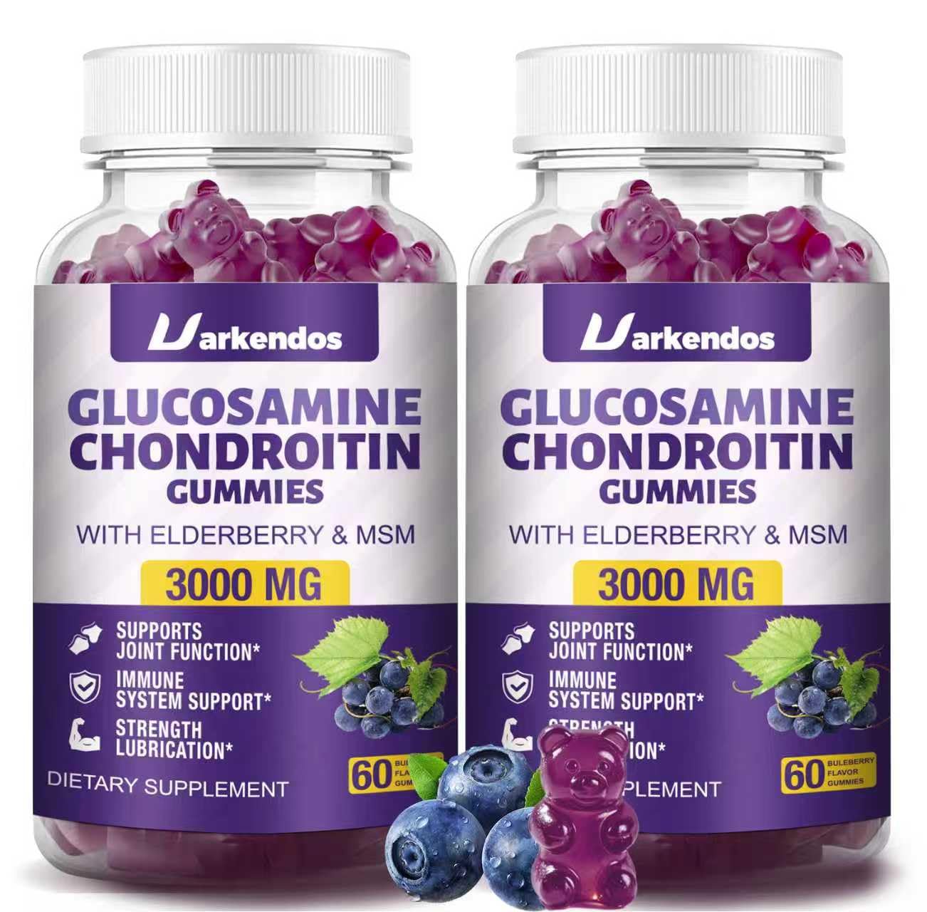 Uarkendos Glucosamine Chondroitin Gummies front view