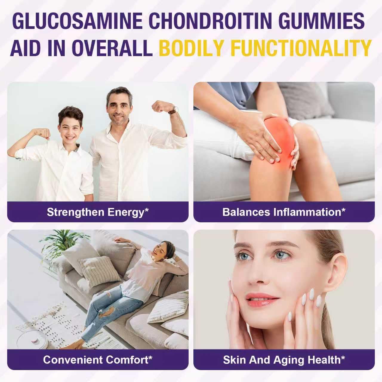 Uarkendos Glucosamine Chondroitin Gummies on a wooden table