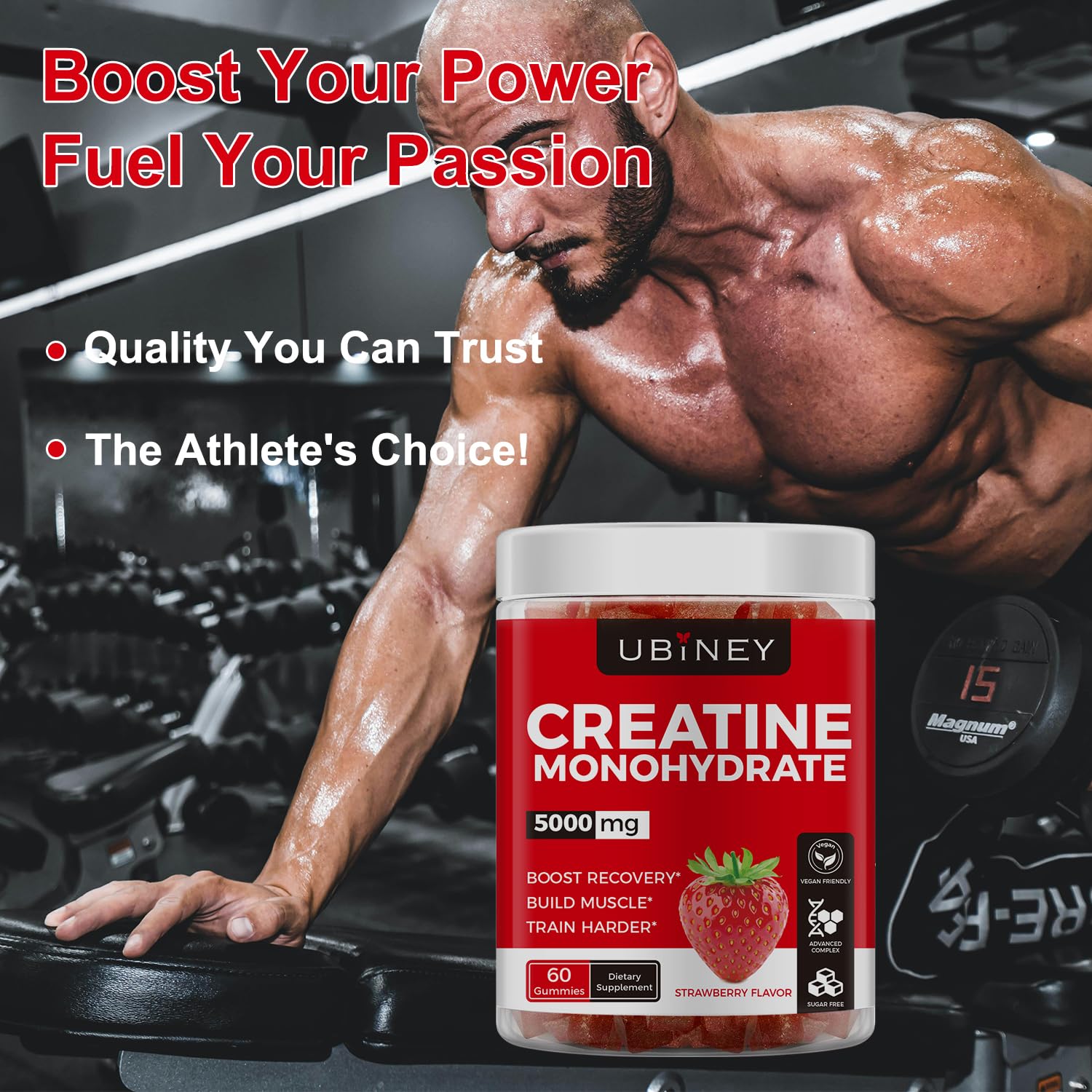 Ubiney Creatine Gummies 5000mg nutritional information