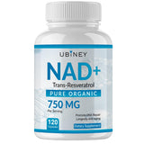 Ubiney NAD+ Supplement 750mg front view of bottle