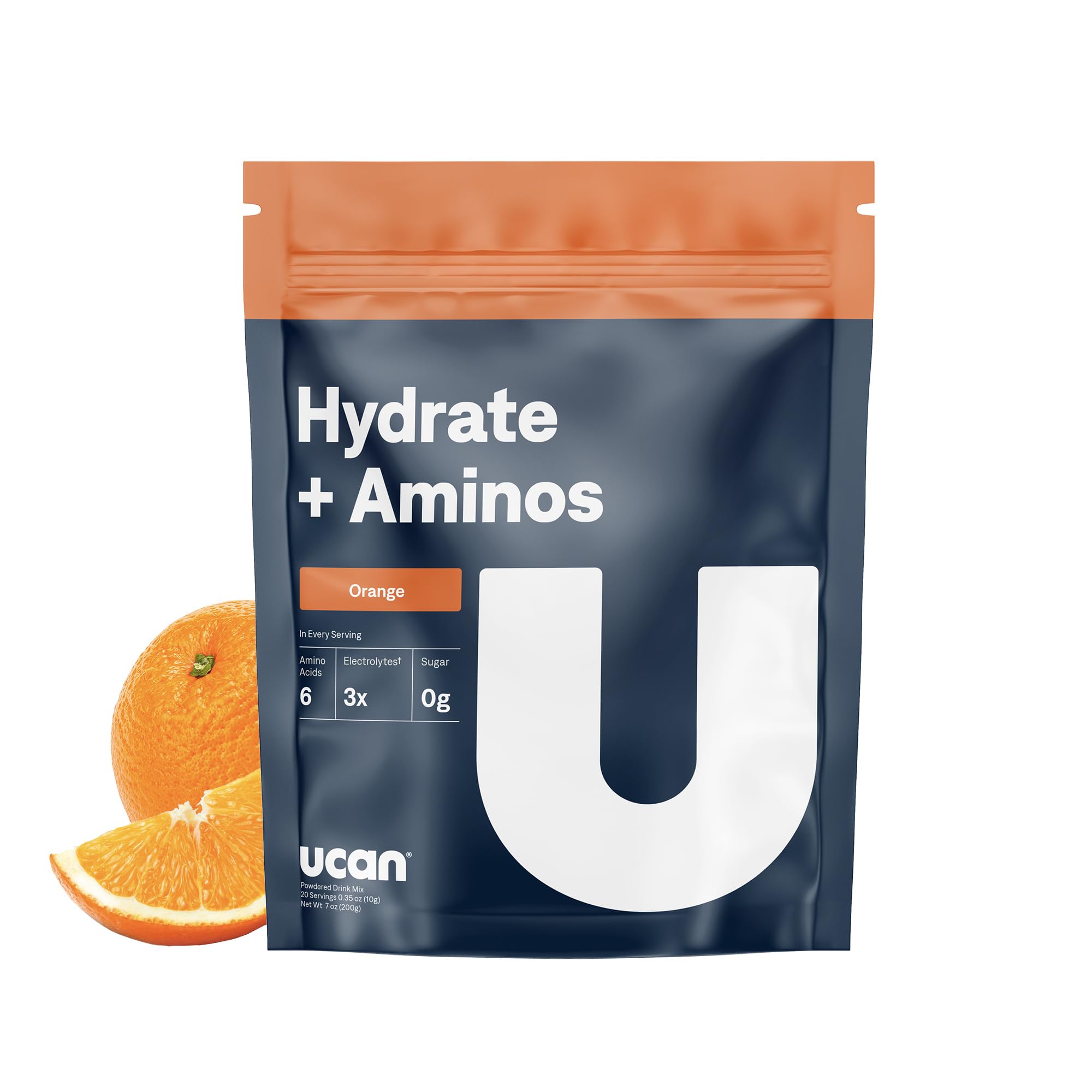 UCAN Hydrate + Aminos BCAAs 198g front view