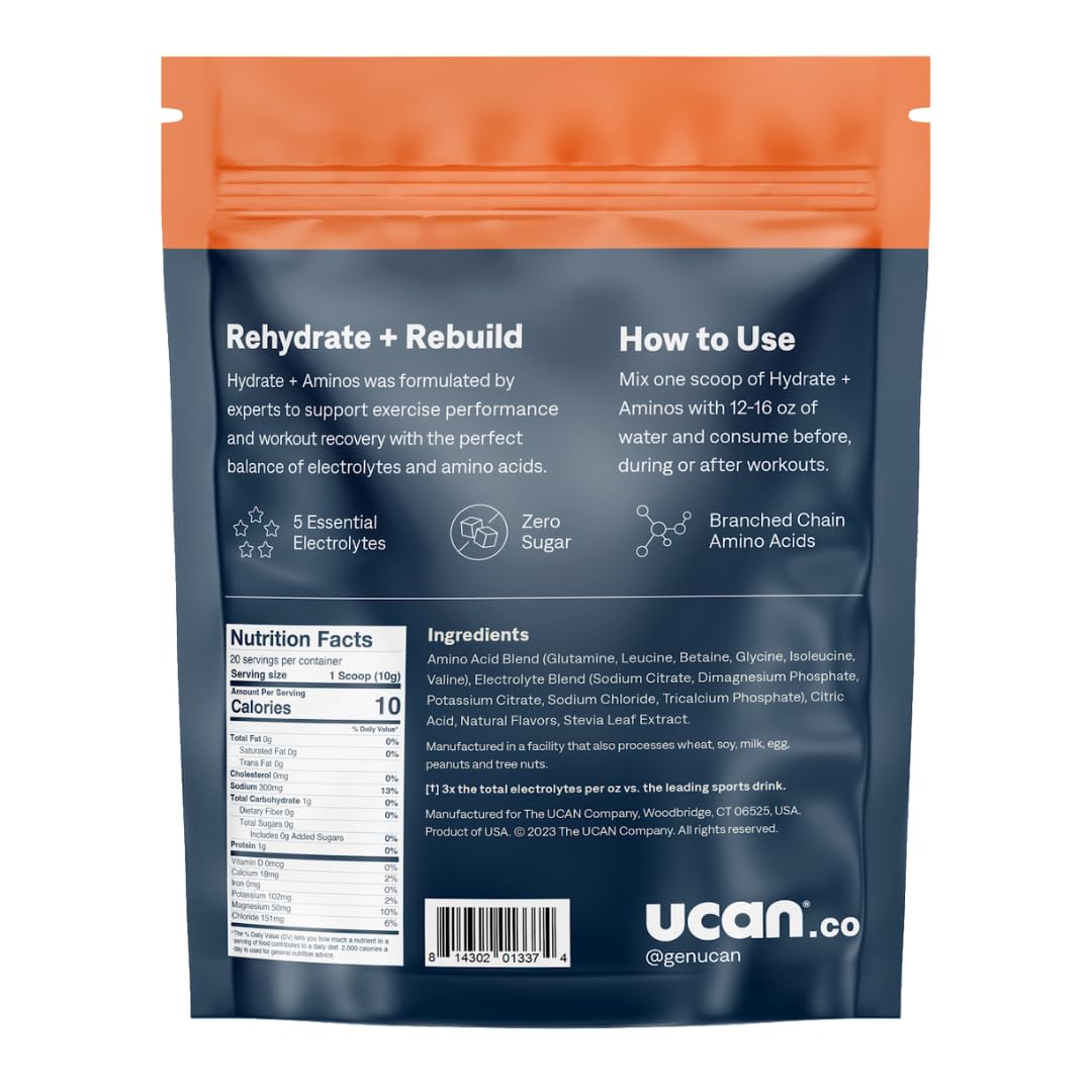 UCAN Hydrate + Aminos BCAAs 198g lifestyle scene