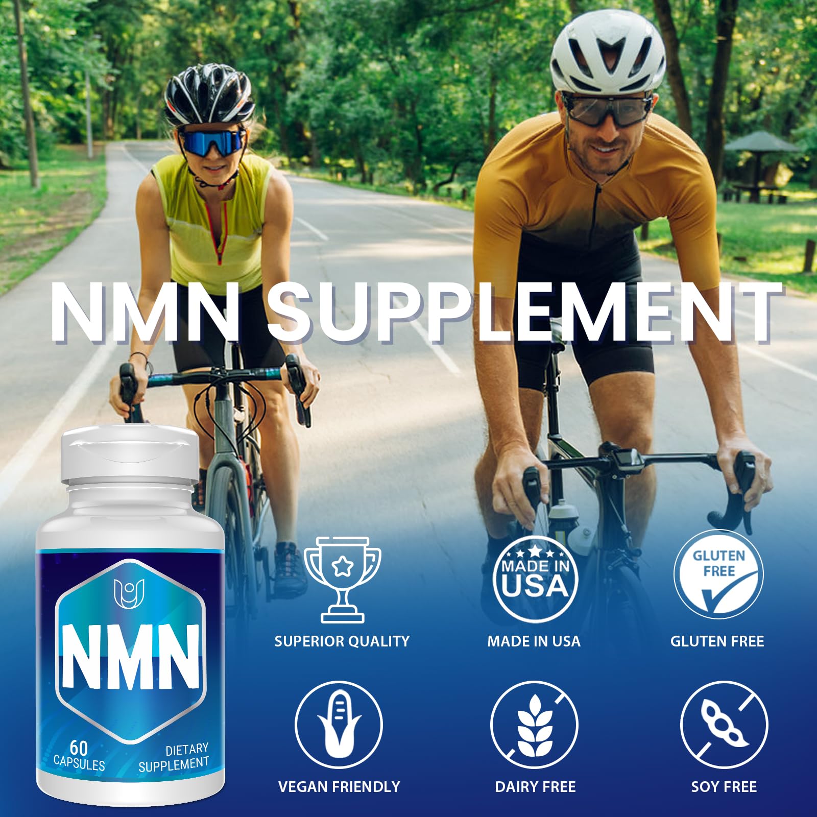 Ucessuyy NMN Supplement bottle with dosage instructions