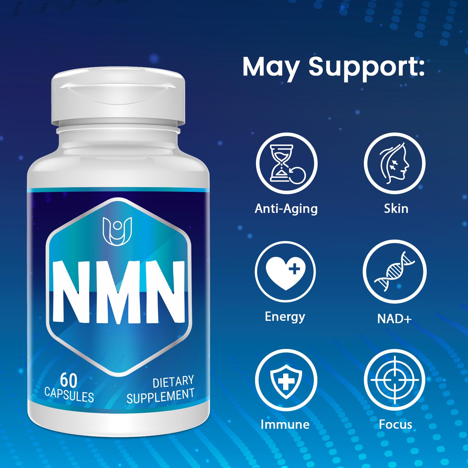 Ucessuyy NMN Supplement capsules close-up