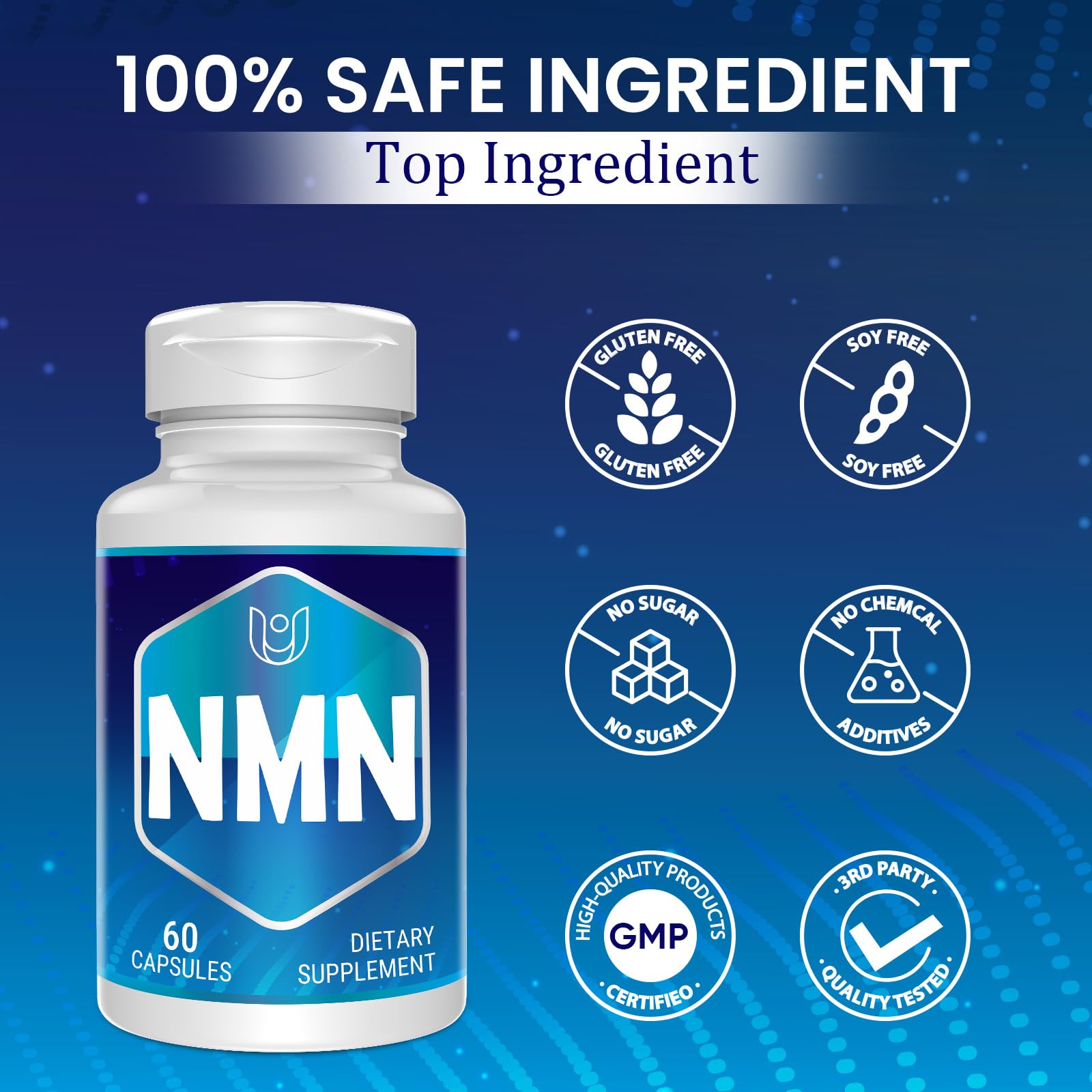 Ucessuyy NMN Supplement showing opaque jar