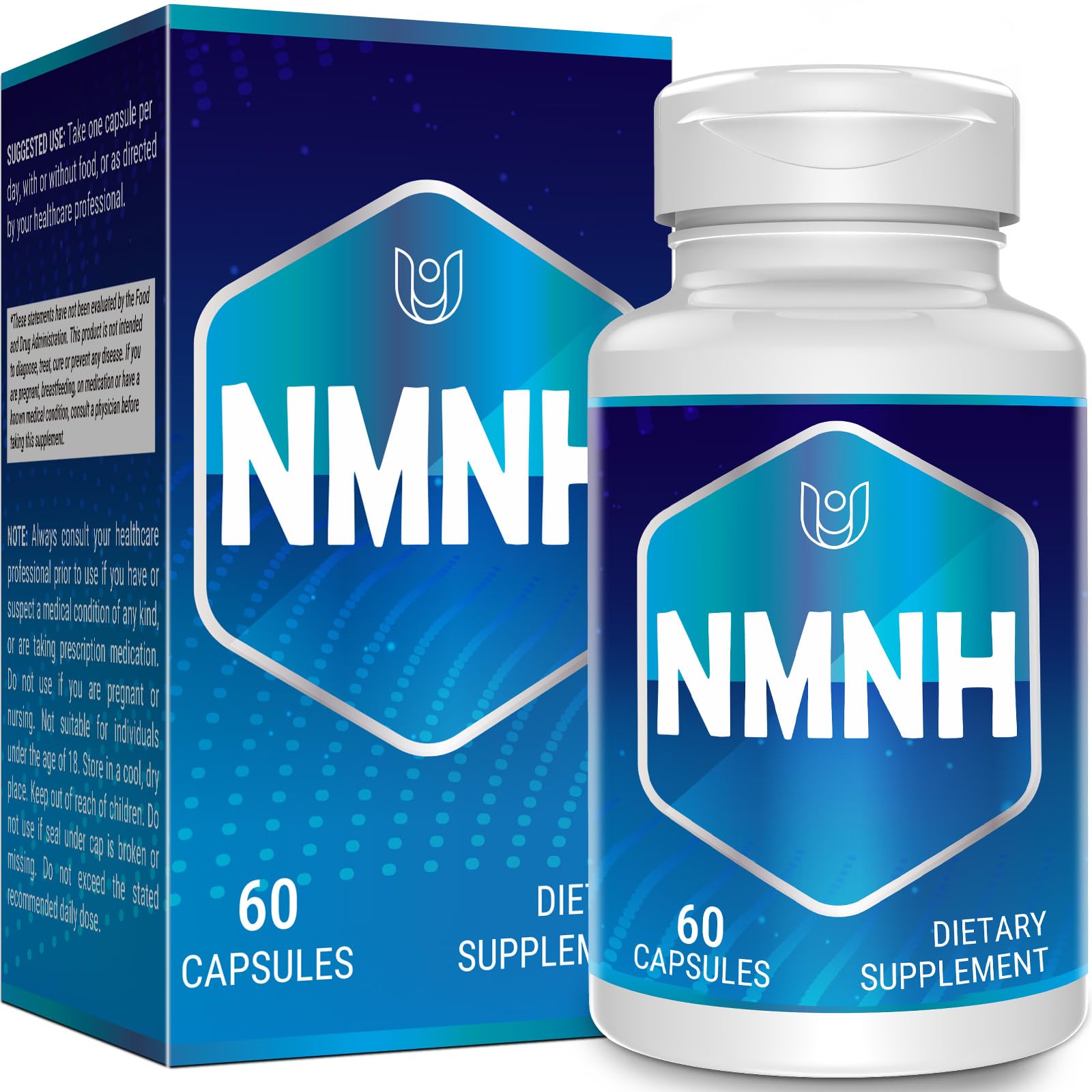 Ucessuyy NMNH 500 mg capsules bottle front view