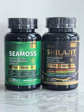 Uheco Sea Moss capsules open bottle with capsules visible