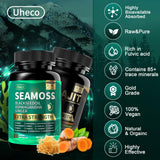 Uheco Shilajit capsules open bottle with capsules visible
