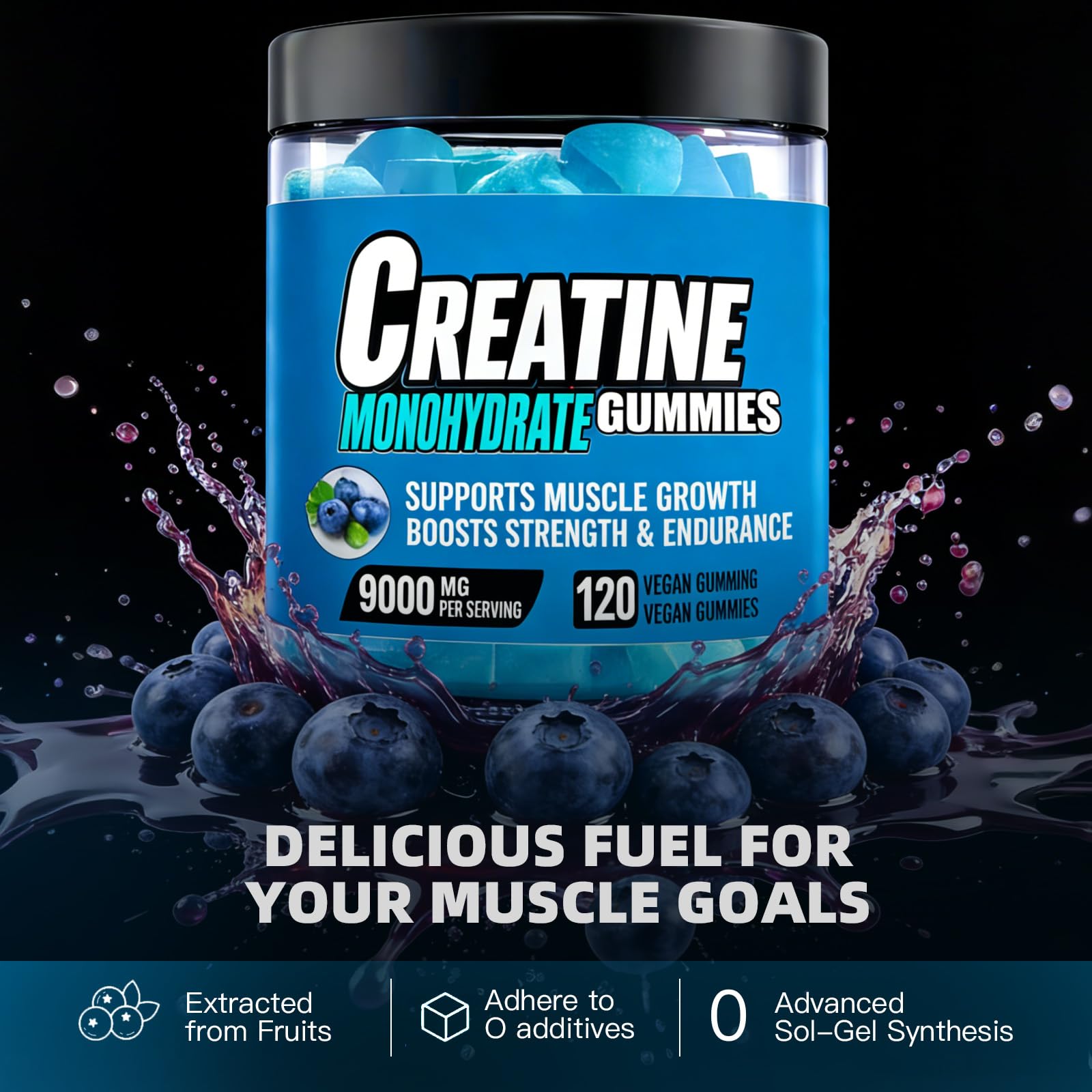 ULIKEATM Creatine Gummies nutritional information on packaging