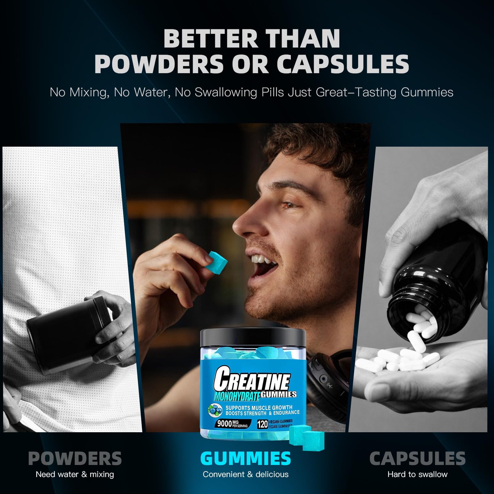ULIKEATM Creatine Gummies packaging with a measuring scoop