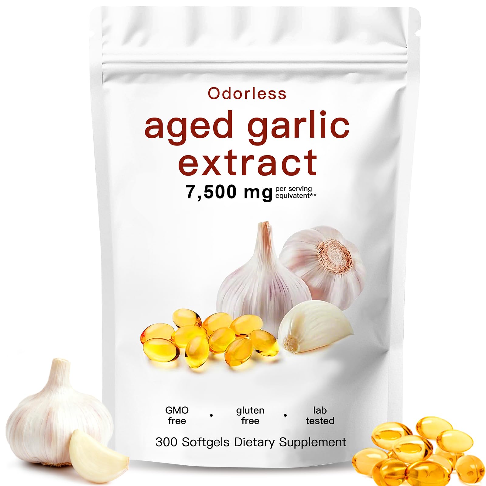 ULIKEATM Odourless Garlic Softgels front view with bottle