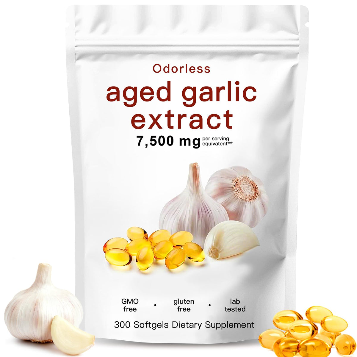 ULIKEATM Odourless Garlic Softgels front view with bottle