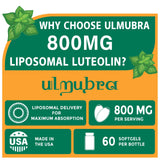 Ulmubra Liposomal Luteolin Softgels 800mg bottle side view
