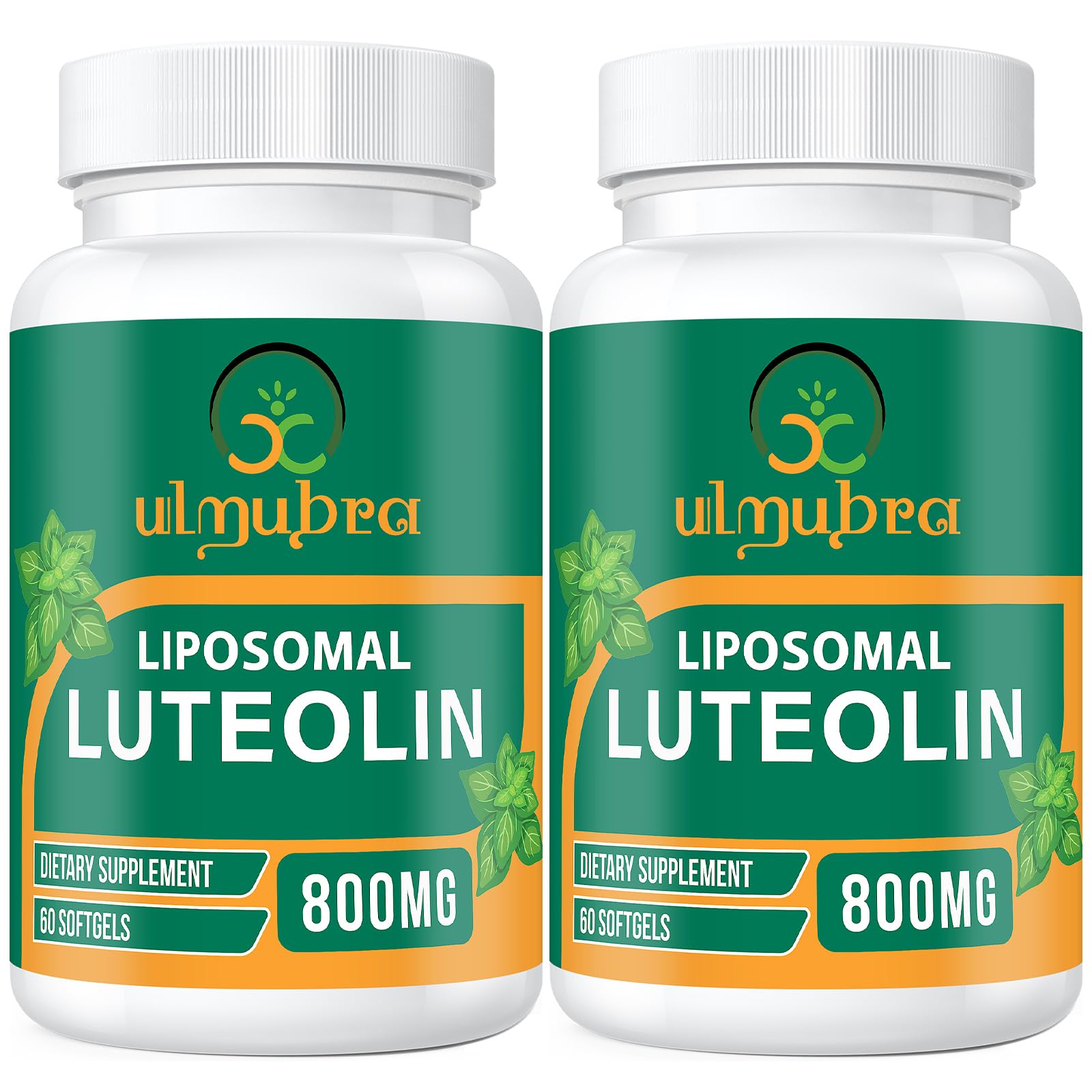 Ulmubra Liposomal Luteolin Softgels 800mg front view