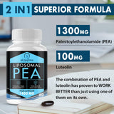 Ulmubra Liposomal PEA Supplement 1300mg packaging side view