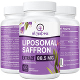 Ulmubra Saffron Supplement 88.5mg capsule bottle front view