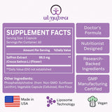Ulmubra Saffron Supplement 88.5mg capsules with lifestyle background