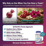 ULTALIFE Advanced Blood Pressure Support Supplement on a wooden table