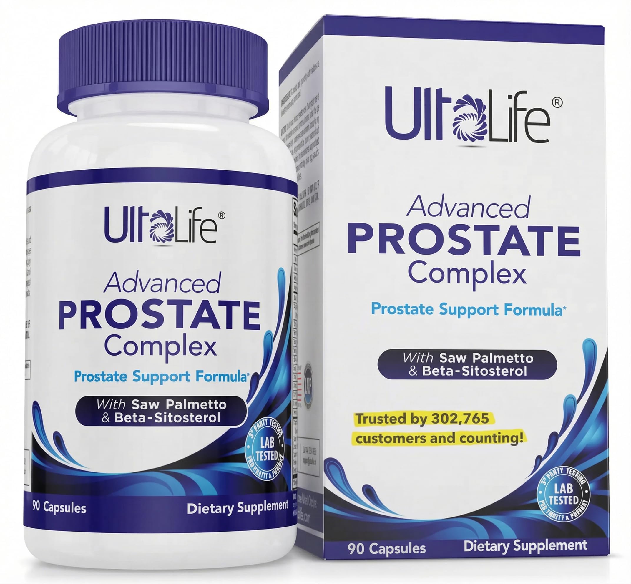 ULTALIFE Saw Palmetto Prostate Support Supplement front view