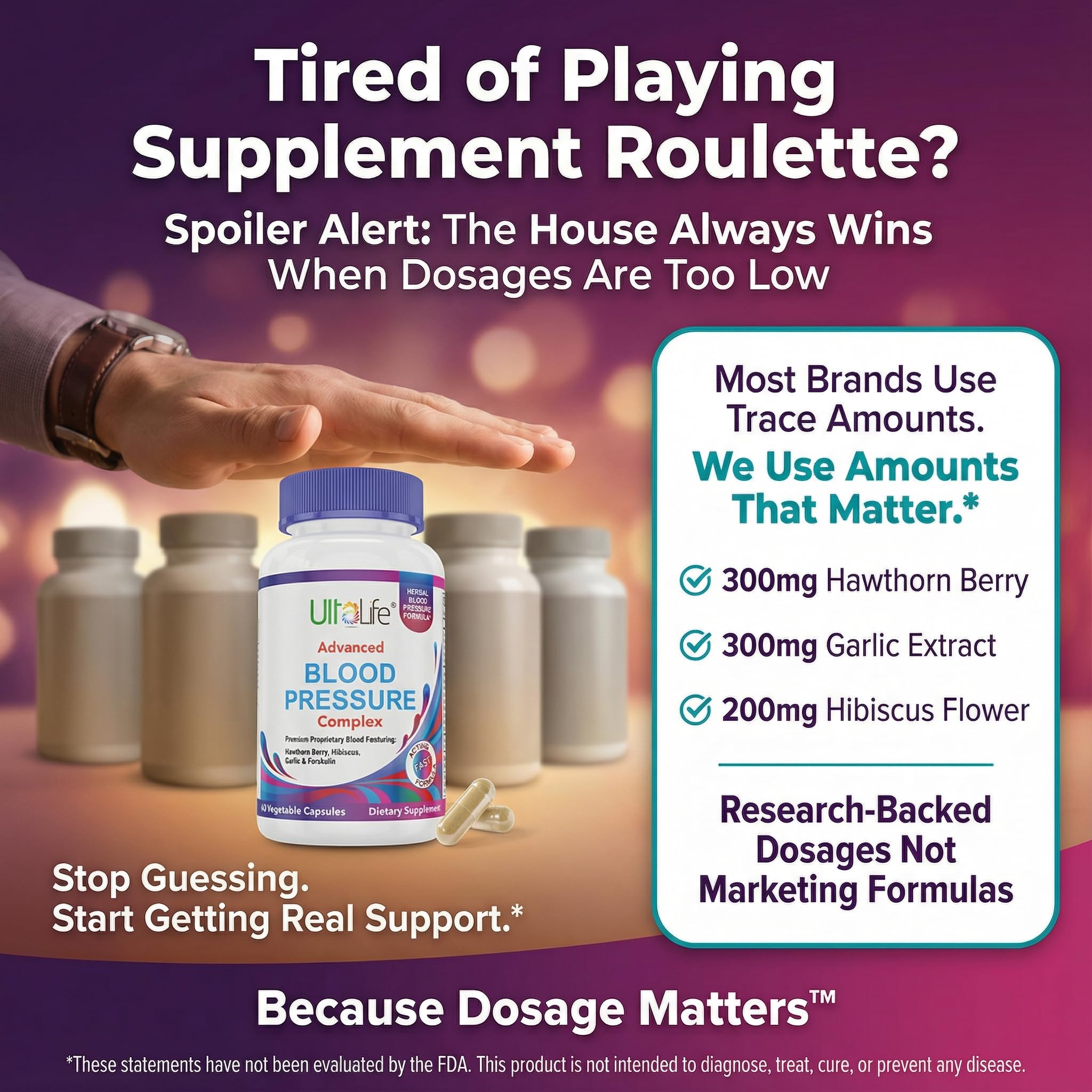 ULTALIFE supplement bottle top view