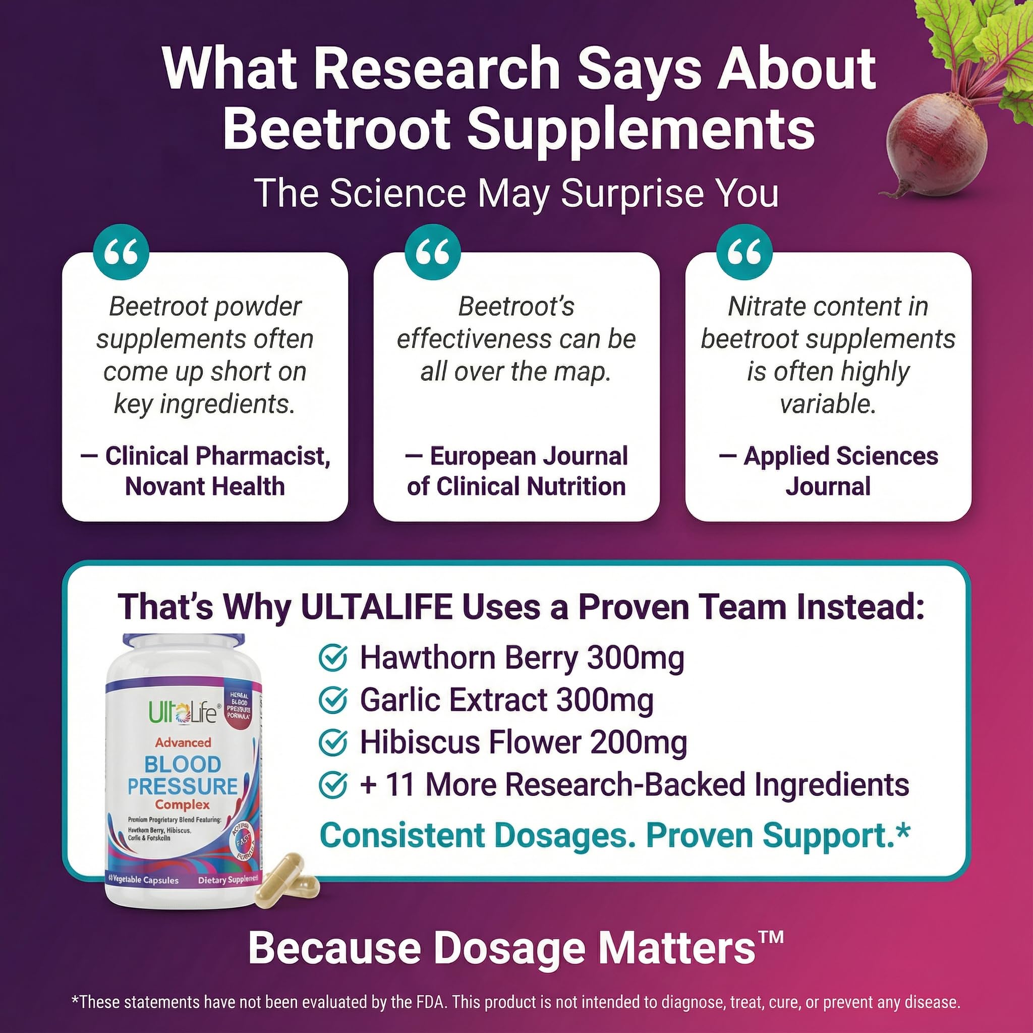 ULTALIFE supplement capsules in a glass