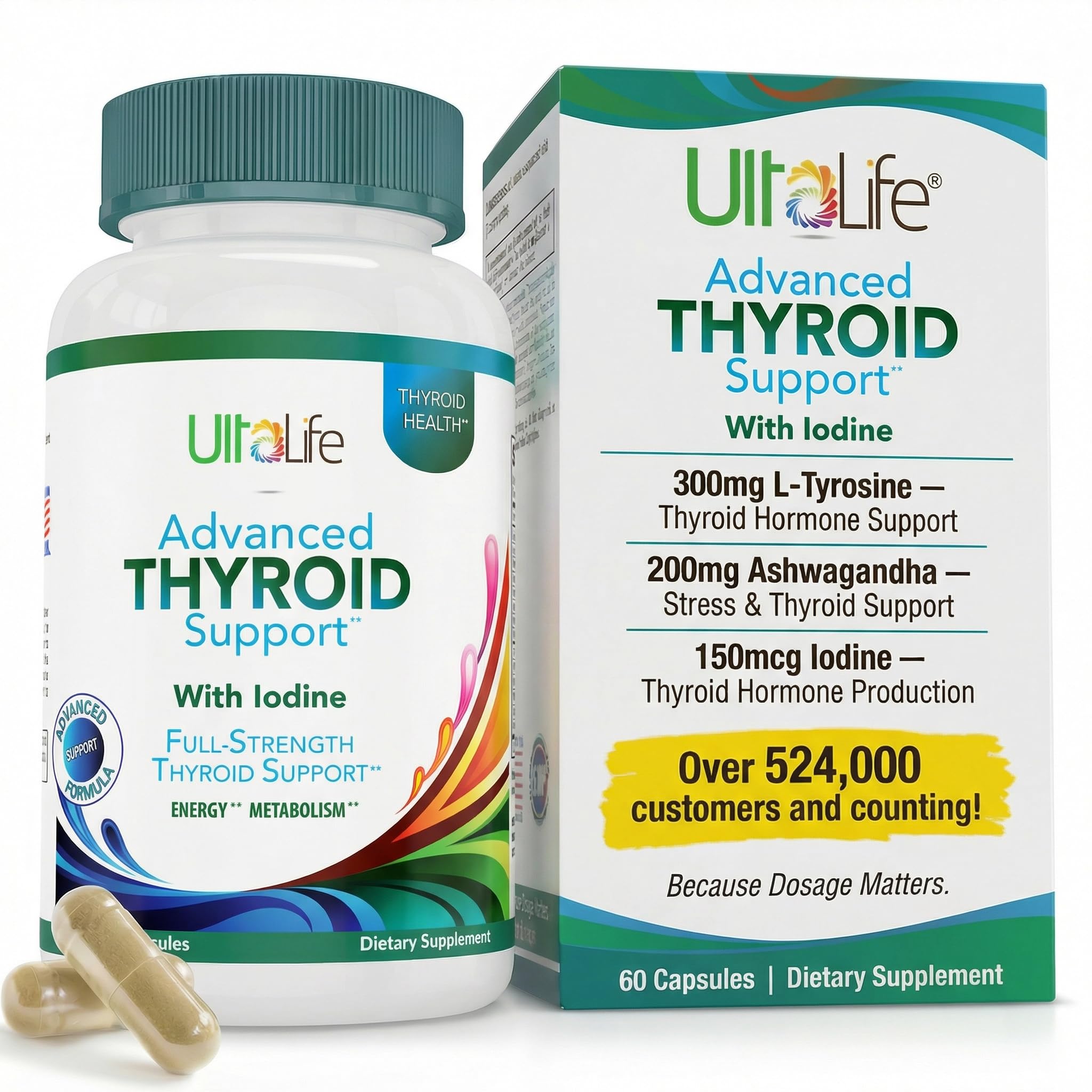 ULTALIFE Thyroid Support Supplement bottle front view