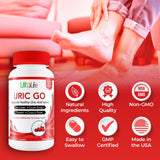 ULTALIFE Uric Acid Support Supplement capsules on a table