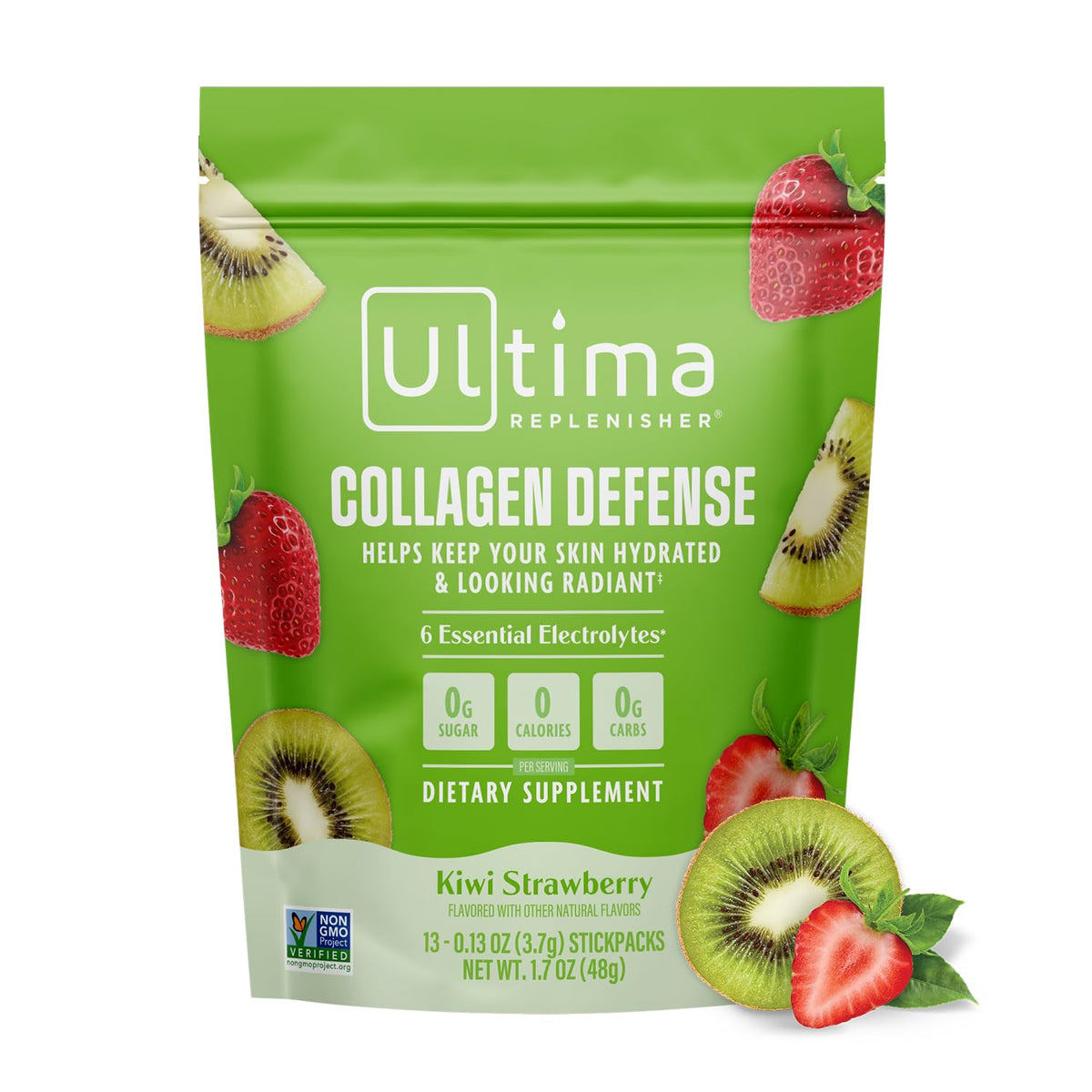 Ultima Replenisher Collagen Defense Electrolyte Powder Packets front view