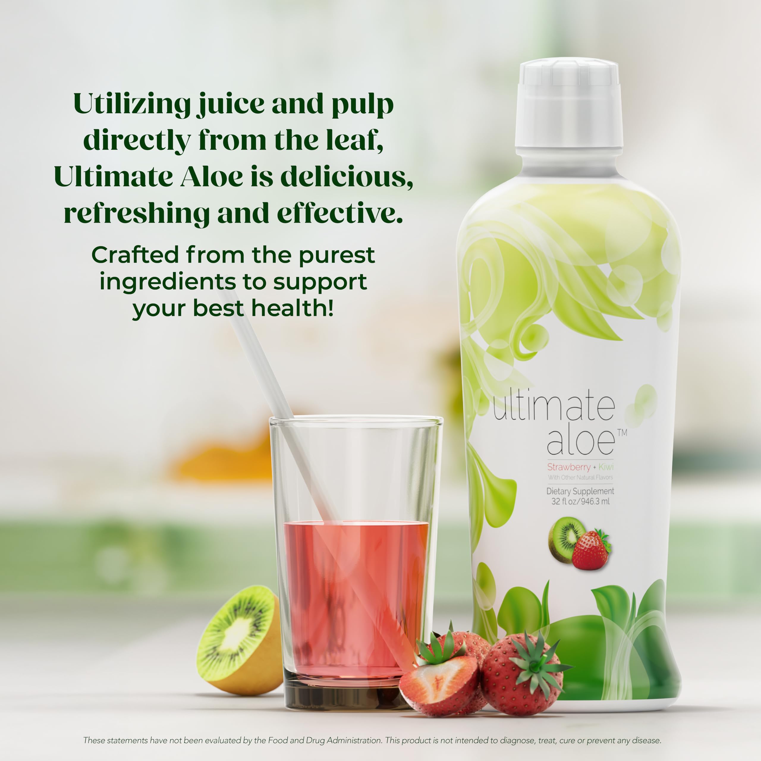 Ultimate Aloe Strawberry Kiwi Aloe Vera Juice packaging