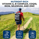 Ultimate Liver Extracts Supplement capsules on a wooden table