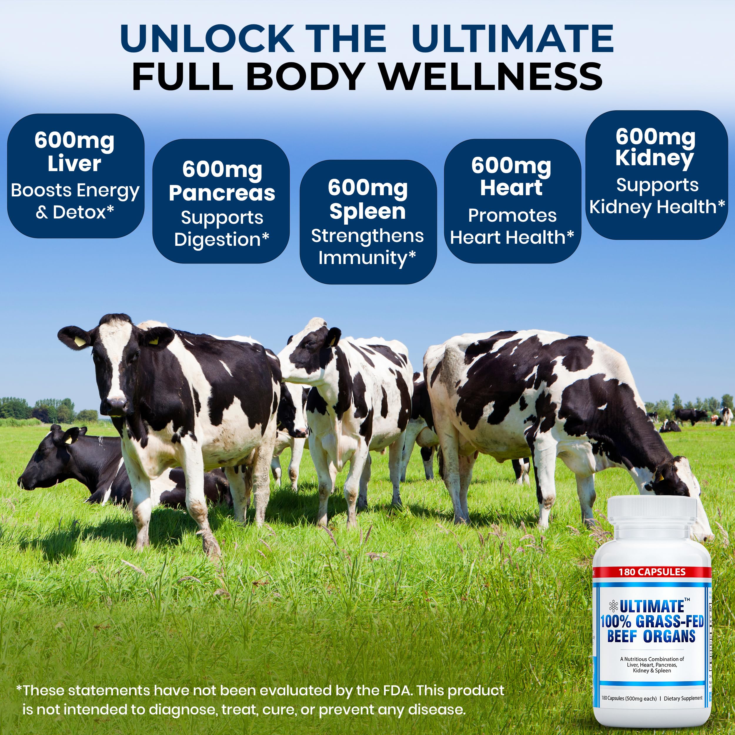 Ultimate Liver Extracts Supplement packaging with 60 capsules