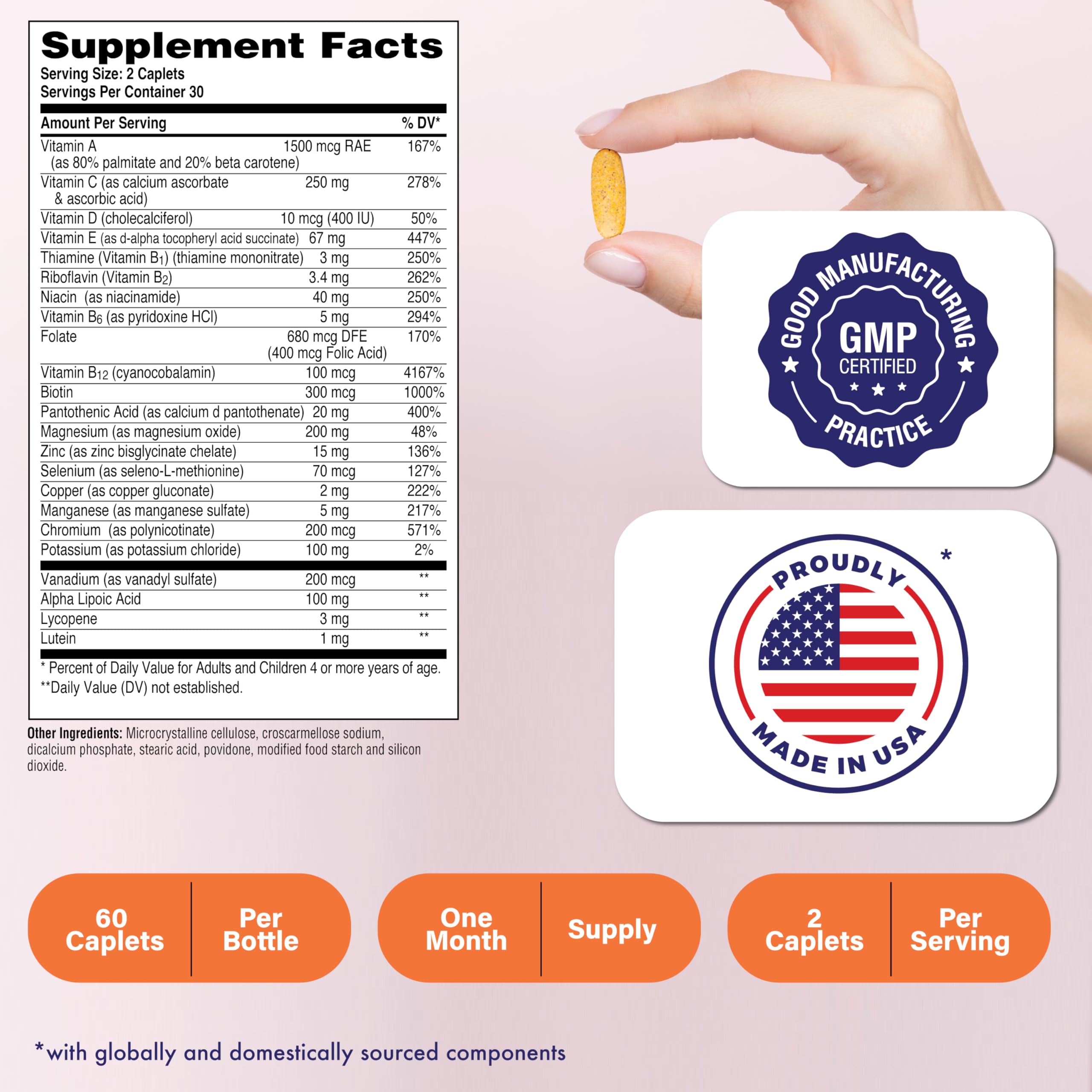Ultra-Betic Multivitamin tablets close-up