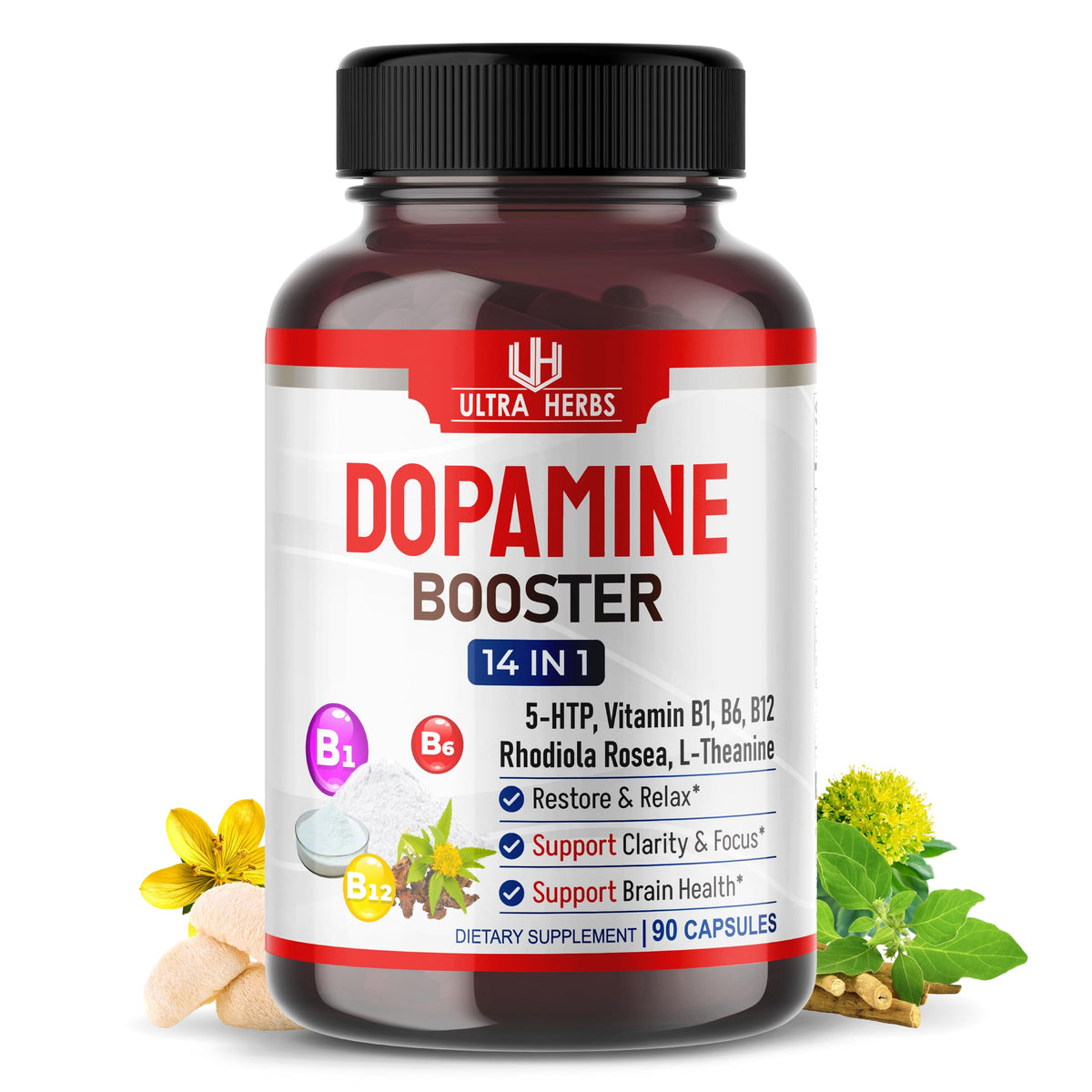 ULTRA HERBS Balanced Focus & Calm 90 capsules front view