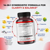 ULTRA HERBS Balanced Focus & Calm ingredients list on packaging