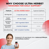 ULTRA HERBS Balanced Focus & Calm supplement packaging details