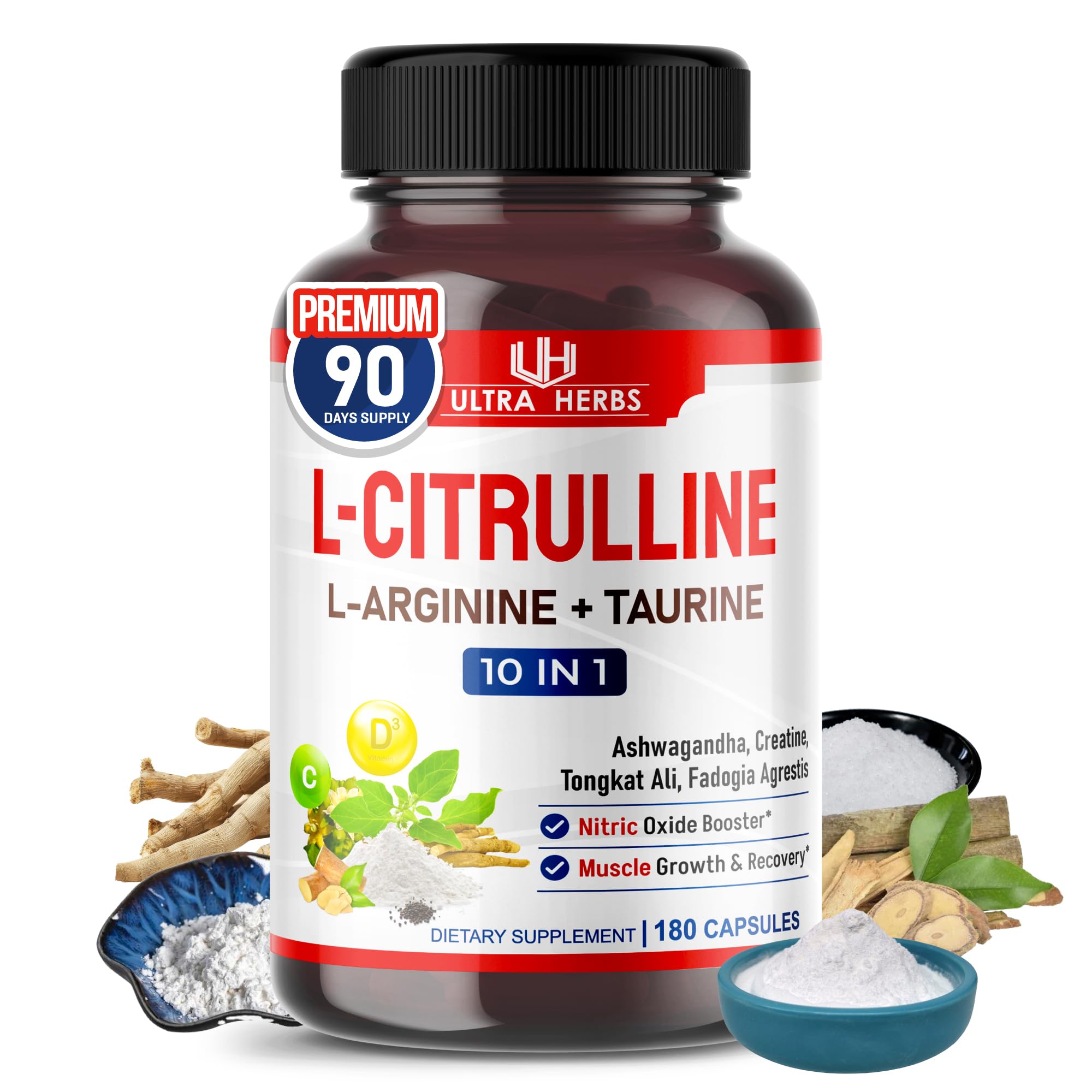 ULTRA HERBS L-Citrulline 11-in-1 supplement bottle front view