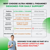 ULTRA HERBS L-Theanine Supplement packaging front view