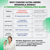 ULTRA HERBS Rhodiola Rosea product packaging