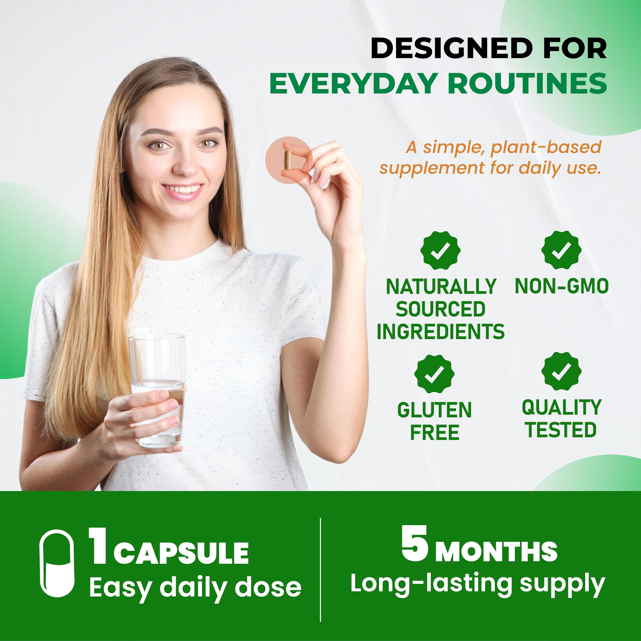 ULTRA HERBS Sea Moss Supplement back view with nutritional information
