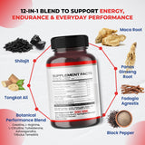 ULTRA HERBS Shilajit Supplement bottle on a wooden surface