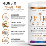 Ultra Human Amino Code BCAAs 440g Sour Candy flavour mixed in water