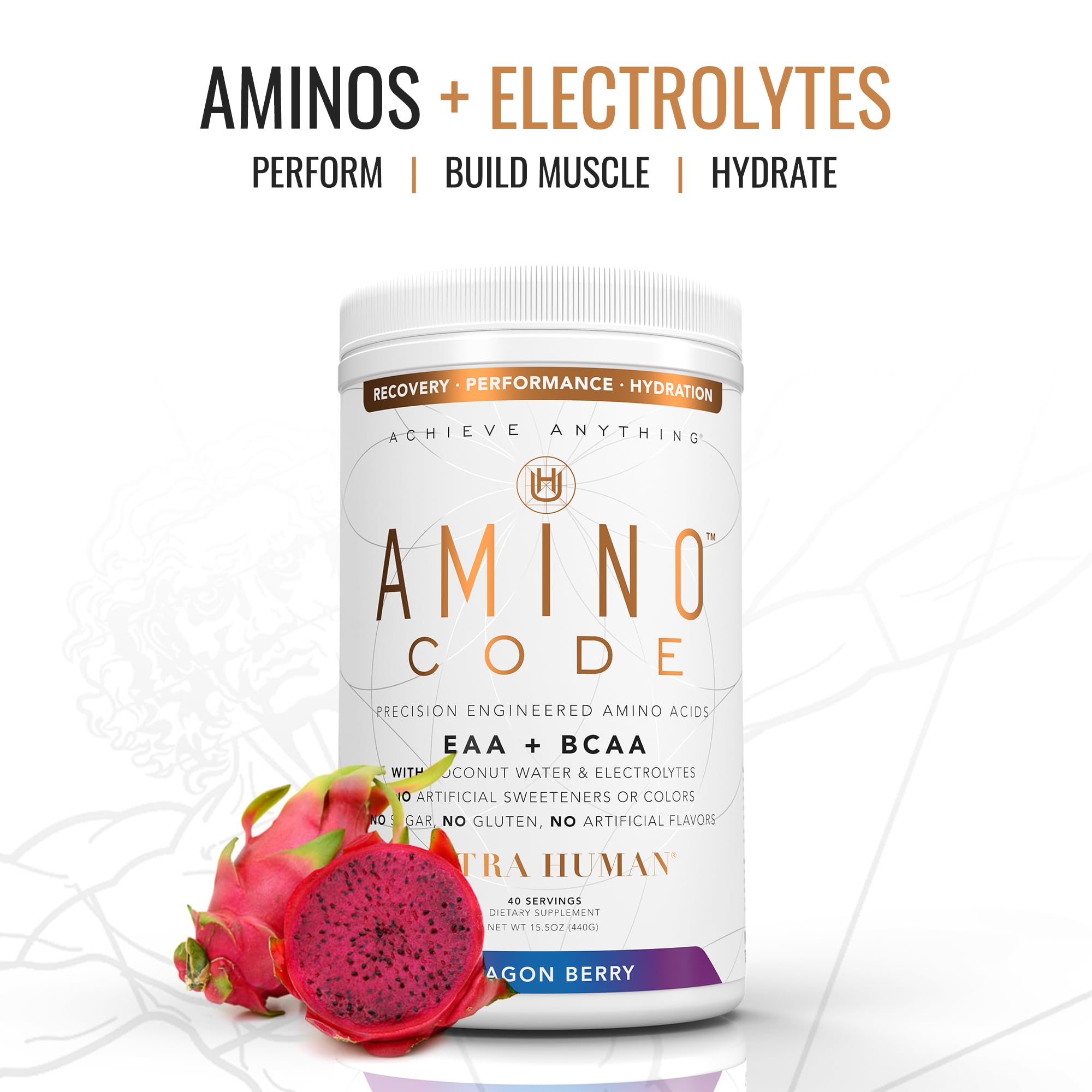 Ultra Human Amino Code BCAAs 440g Sour Candy flavour nutritional information
