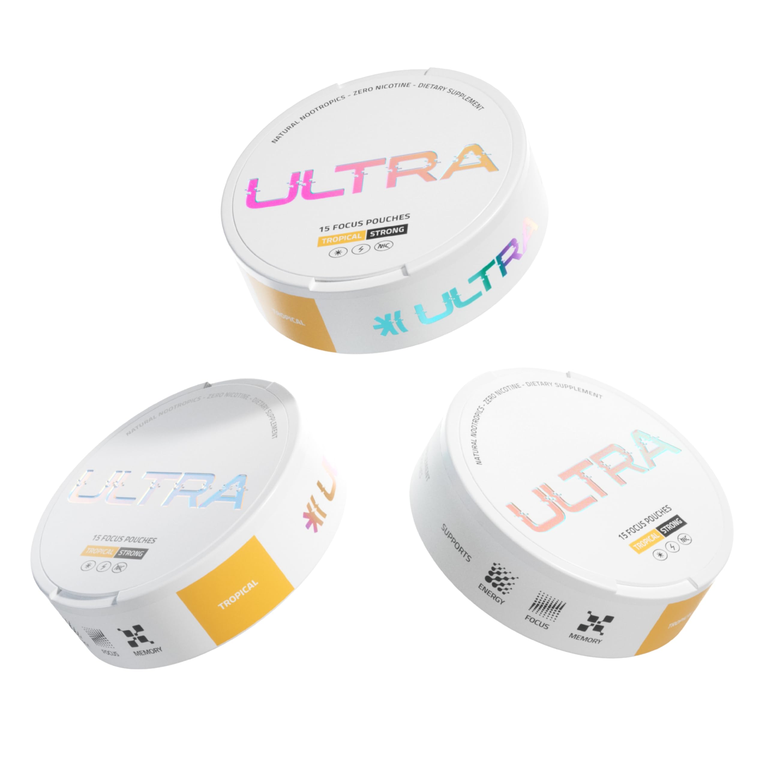 Ultra Pouches Tropical Flavour packaging front view