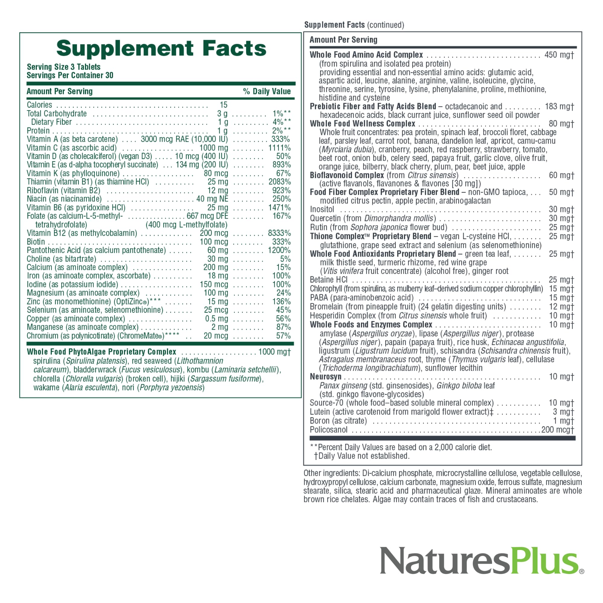 Ultra Source of Life Multivitamin Tablets displayed with fresh fruits
